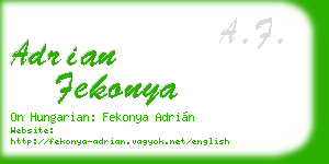 adrian fekonya business card